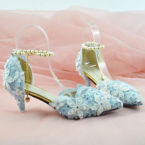 dress shoes blue lace flowers, high heel crystal shoes, pointed handmade women's wedding sandals, buckles, shoe, Black
dress shoes blue lace flowers, high heel crystal shoes, pointed handmade women's wedding sandals, buckles, shoe, Black