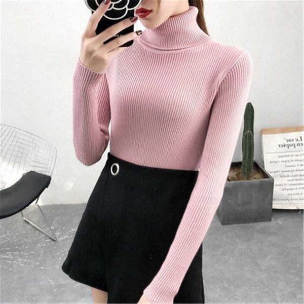 women's sweaters 2021 autumn winter long sleeve knitted foldover turtleneck women shirt tight sweater 50% off, White;black
women's sweaters 2021 autumn winter long sleeve knitted foldover turtleneck women shirt tight sweater 50% off, White;black