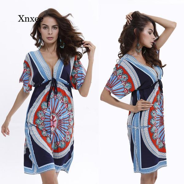 women's swimwear boho drawstring women dress summer sundresses deep v ethnic floral print tunic beach cover up plus size casual silk dr, White;black
women's swimwear boho drawstring women dress summer sundresses deep v ethnic floral print tunic beach cover up plus size casual silk dr, White;black