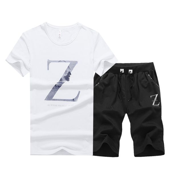 summer short sleeve slim round neck men's t-shirt bottomed shirt shorts two piece print suit, Gray
summer short sleeve slim round neck men's t-shirt bottomed shirt shorts two piece print suit, Gray