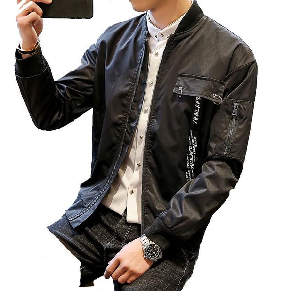 men's jackets spring male jacket fashion coat large size letter, Black;brown
men's jackets spring male jacket fashion coat large size letter, Black;brown