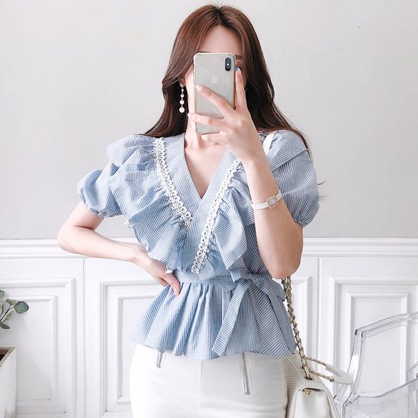new arrival fashion women v-neck ruffles shirt temperament elegant casual office lady fresh simple chiffon solid wild sv4m, White
new arrival fashion women v-neck ruffles shirt temperament elegant casual office lady fresh simple chiffon solid wild sv4m, White