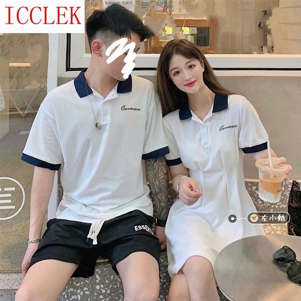 men's polos collar a-line dress women's summer temperament thin casual slim white short skirt lovers sleeve t-shirt, White;black
men's polos collar a-line dress women's summer temperament thin casual slim white short skirt lovers sleeve t-shirt, White;black