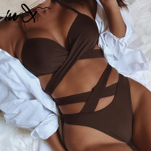 women's swimwear in-x bandage bikini set push up swimsuit swimming suit halter women bathing biquini summer 2 pieces, White;black
women's swimwear in-x bandage bikini set push up swimsuit swimming suit halter women bathing biquini summer 2 pieces, White;black