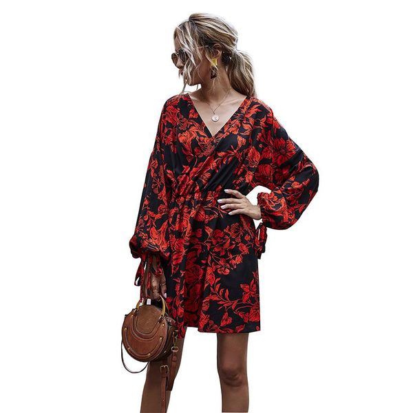 casual dresses 2021 red floral print women dress autumn spring v neck mini long sleeve sundress vestidos mujerr femme, Black;gray
casual dresses 2021 red floral print women dress autumn spring v neck mini long sleeve sundress vestidos mujerr femme, Black;gray