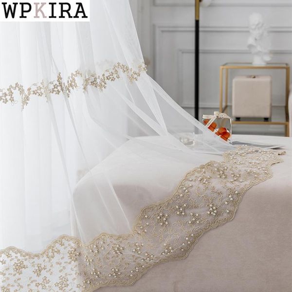 curtain & drapes french romantic luxury pearls for living room embossed embroidered voile window bedroom sheer drape mesh fabric s633#40
curtain & drapes french romantic luxury pearls for living room embossed embroidered voile window bedroom sheer drape mesh fabric s633#40