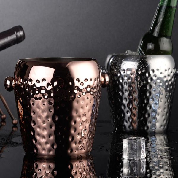 ice buckets and coolers golden color stainless steel bar bucket two handles champagne wine spit barrel container ktv club rack
ice buckets and coolers golden color stainless steel bar bucket two handles champagne wine spit barrel container ktv club rack