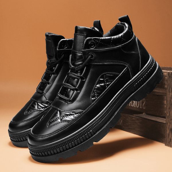2021 autumn and winter new high martin fashion leather boots men's casual shoes tooling korean locomotive, Black
2021 autumn and winter new high martin fashion leather boots men's casual shoes tooling korean locomotive, Black