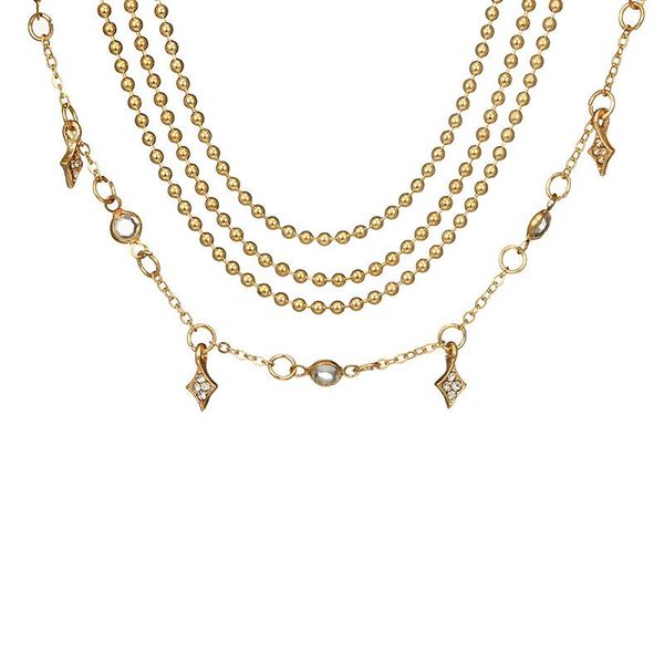 chokers multi layered necklace for women rhinestones statement female star beads chain jewelry gold color birthday party gift, Golden;silver
chokers multi layered necklace for women rhinestones statement female star beads chain jewelry gold color birthday party gift, Golden;silver