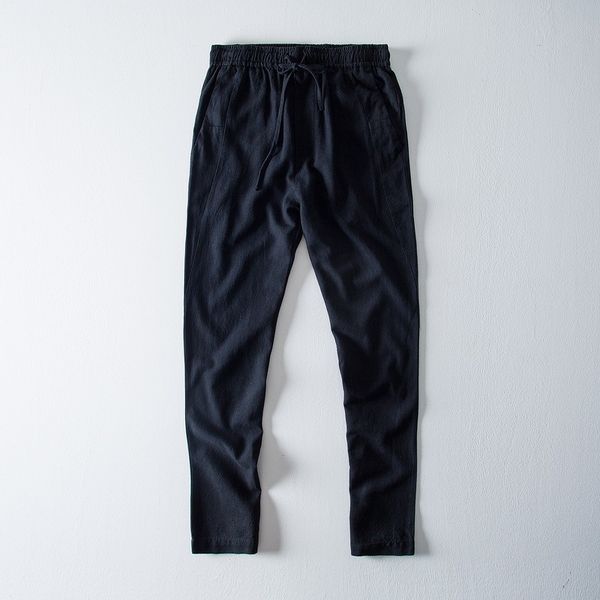 2021 new flax and cotton men ankle-length solid fashion male pants casual elastic waist trousers mens brand clothing fall chandail qr7y, Black
2021 new flax and cotton men ankle-length solid fashion male pants casual elastic waist trousers mens brand clothing fall chandail qr7y, Black