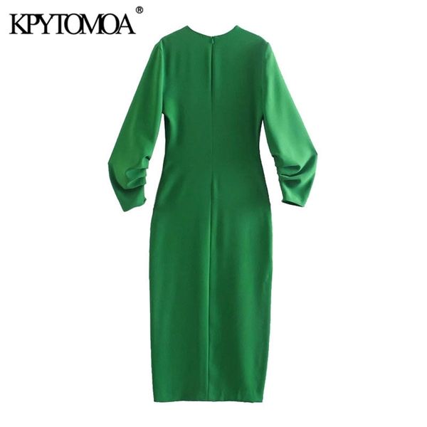 kpytomoa women 2021 chic fashion with gathered detail green midi dress vintage long sleeve back zipper female dresses vestidos, Black;gray
kpytomoa women 2021 chic fashion with gathered detail green midi dress vintage long sleeve back zipper female dresses vestidos, Black;gray