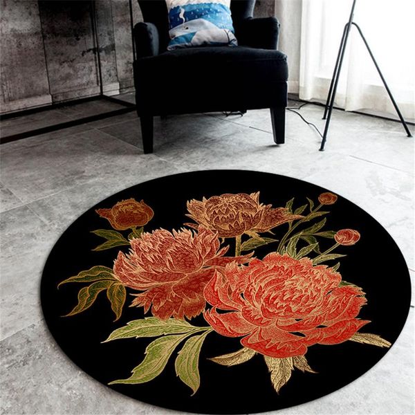 carpets chinese style retro red flower black round carpet area rug living room coffee table mat chair anti-slip floor decoration
carpets chinese style retro red flower black round carpet area rug living room coffee table mat chair anti-slip floor decoration