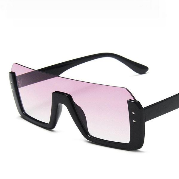 sunglasses vintage oversized square women gradient shades flat luxury fashion female male sun glasses uv400, White;black
sunglasses vintage oversized square women gradient shades flat luxury fashion female male sun glasses uv400, White;black