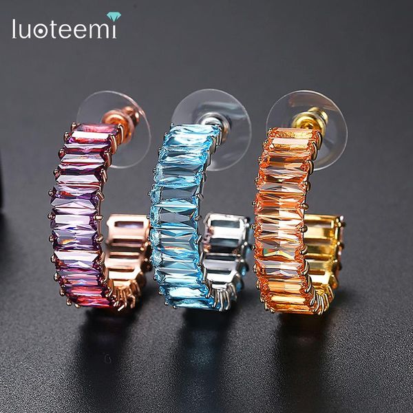 dangle & chandelier luoteemi big korean micro pave rainbow zircon hoop earrings for women elegant circle boucle d'oreille oorbellen swe, Silver 
dangle & chandelier luoteemi big korean micro pave rainbow zircon hoop earrings for women elegant circle boucle d'oreille oorbellen swe, Silver