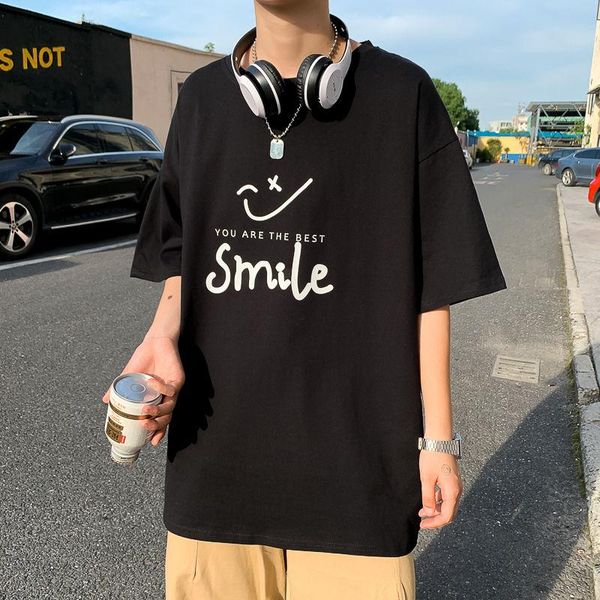 men's t-shirts short-sleeved t-shirt male blackloose wild letter printing half-sleeved round neck summer tide shirt, White;black
men's t-shirts short-sleeved t-shirt male blackloose wild letter printing half-sleeved round neck summer tide shirt, White;black
