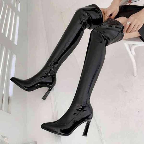 boots as mesmas botas net vermelho patente couro joelho alta feminina primavera e outono dedo do pé aberto boca de peixe jazz dança saltos g, Black
boots as mesmas botas net vermelho patente couro joelho alta feminina primavera e outono dedo do pé aberto boca de peixe jazz dança saltos g, Black