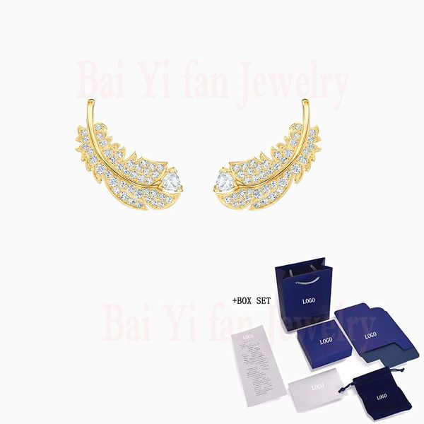 fashion jewelry swa new nice pierced earrings exquisite feather decoration gold earrings ladies luxury romantic jewelry gift, Golden;silver
fashion jewelry swa new nice pierced earrings exquisite feather decoration gold earrings ladies luxury romantic jewelry gift, Golden;silver