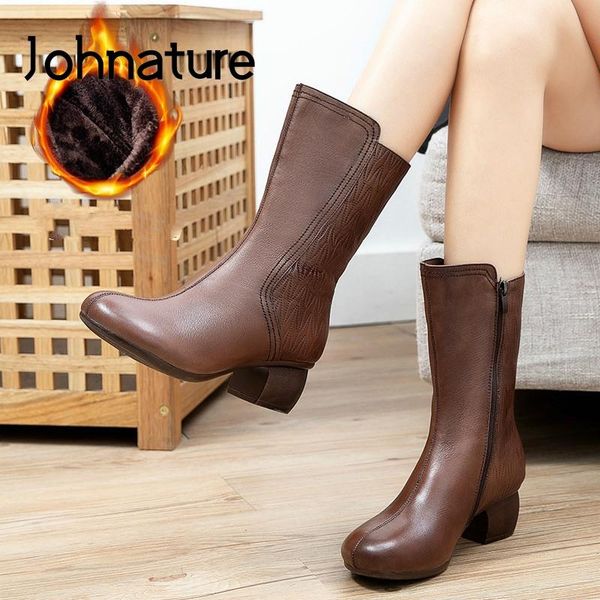 boots johnature zip winter women shoes platform genuine leather sewing handmade round toe plush leisure ladies, Black
boots johnature zip winter women shoes platform genuine leather sewing handmade round toe plush leisure ladies, Black