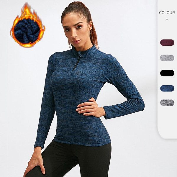 winter plus velvet women's pro fitness running yoga wear long-sleeved stretch tights stand-up collar sports sweater 8005
winter plus velvet women's pro fitness running yoga wear long-sleeved stretch tights stand-up collar sports sweater 8005