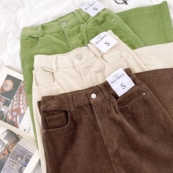 women's pants & capris women casual retro vintage corduroy autumn high waist loose slim solid all-match straight-leg, Black;white
women's pants & capris women casual retro vintage corduroy autumn high waist loose slim solid all-match straight-leg, Black;white