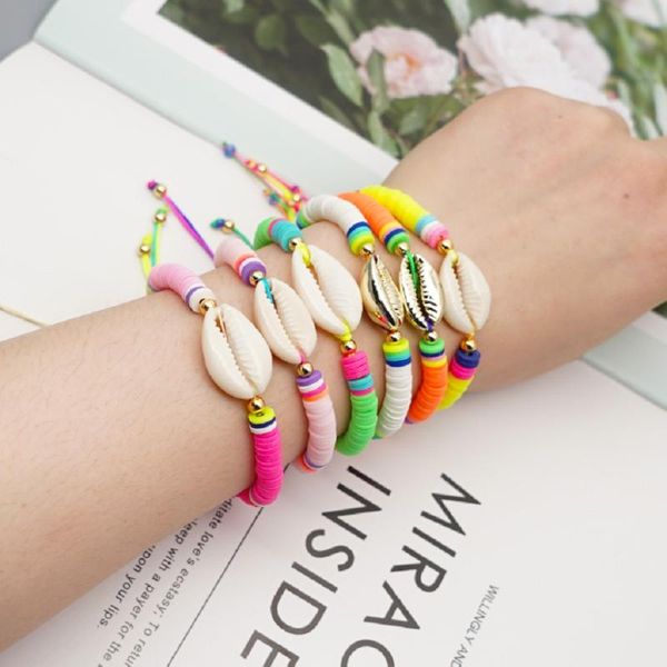 beaded, strands women bracelets fashion seashell combination color polymer clay wrist jewelry boho bracelet gift for friend couple, Black
beaded, strands women bracelets fashion seashell combination color polymer clay wrist jewelry boho bracelet gift for friend couple, Black
