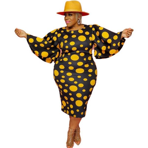 casual dresses womens spring and autumn plus size polka dot print flare sleeve o-neck long skinny nightclub party mid-length dress, Black;gray
casual dresses womens spring and autumn plus size polka dot print flare sleeve o-neck long skinny nightclub party mid-length dress, Black;gray