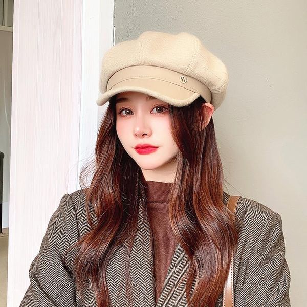 berets outdoor winter women wool beret hat autumn thick warm ladies grils solid soft octagonal artist caps, Blue;gray
berets outdoor winter women wool beret hat autumn thick warm ladies grils solid soft octagonal artist caps, Blue;gray