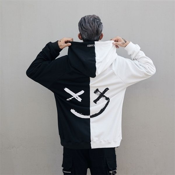 men cotton hoody hoodies sweatshirts smile print headwear hoodie hip hop streetwear clothing 201126, Black
men cotton hoody hoodies sweatshirts smile print headwear hoodie hip hop streetwear clothing 201126, Black