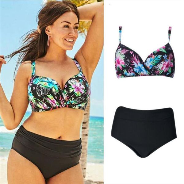 women plus size bandage swimsuit bikini set flower printing padded bra split large body summer beachwear bikinis 3xl, White;black
women plus size bandage swimsuit bikini set flower printing padded bra split large body summer beachwear bikinis 3xl, White;black