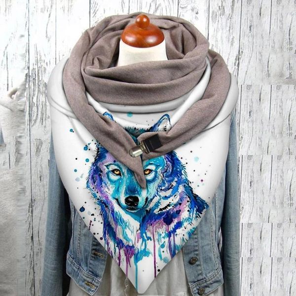 scarves spring 3d wolf print women winter warm animal cute windproof casual cotton double-layer buckle design scarf luxury, Blue;gray
scarves spring 3d wolf print women winter warm animal cute windproof casual cotton double-layer buckle design scarf luxury, Blue;gray
