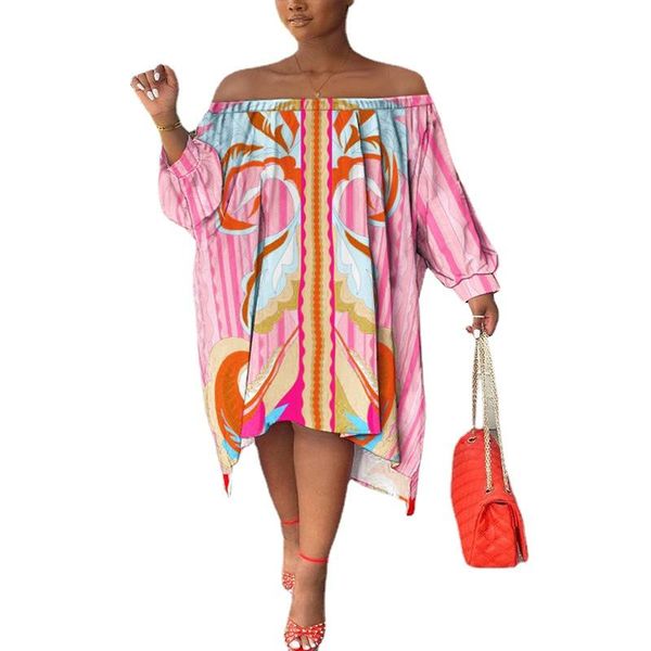 casual dresses euramerican women's summer 2021 pink slash neck dress a loose long sleeve print elegant vestidos feminino, Black;gray
casual dresses euramerican women's summer 2021 pink slash neck dress a loose long sleeve print elegant vestidos feminino, Black;gray