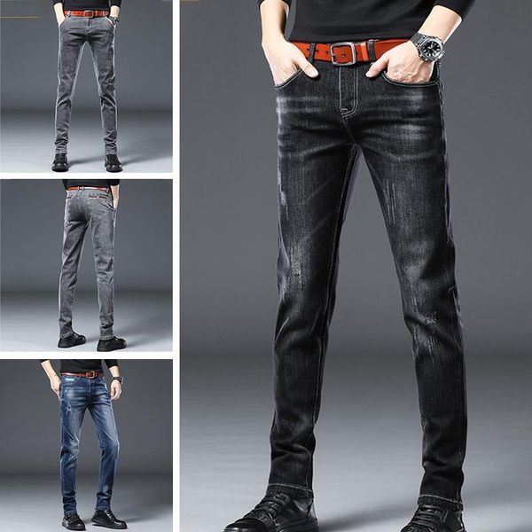 men's jeans spring and autumn models thick fashion brand trousers straight 2021 pants, Blue
men's jeans spring and autumn models thick fashion brand trousers straight 2021 pants, Blue
