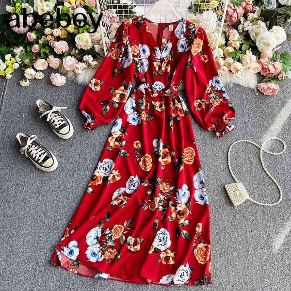 fashion printed chiffon dress women boho robe autumn female long sleeve slim a-line maxi dress seaside holiday clothes 210715, Black;gray
fashion printed chiffon dress women boho robe autumn female long sleeve slim a-line maxi dress seaside holiday clothes 210715, Black;gray