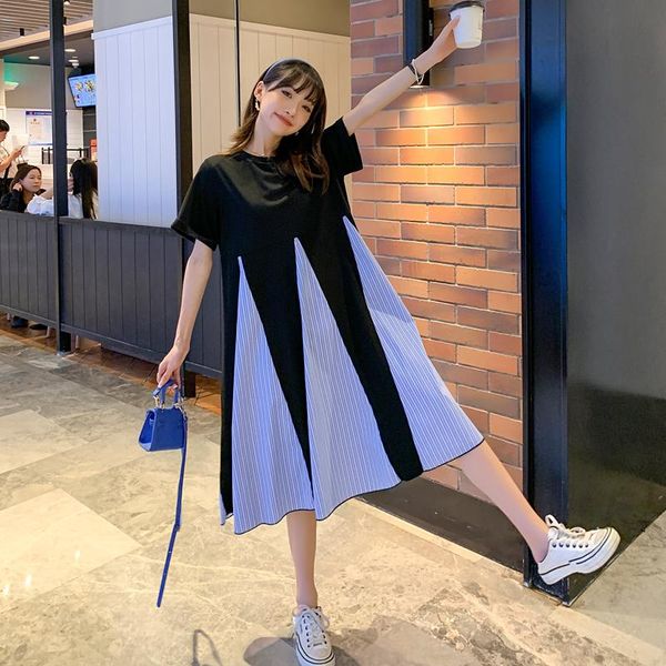 maternity dresses 45830# dress summer cotton short sleeves loose midi mid-long plus size pregnancy pregnant women mom, White
maternity dresses 45830# dress summer cotton short sleeves loose midi mid-long plus size pregnancy pregnant women mom, White