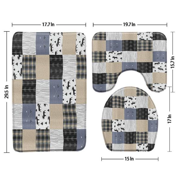 bath mats creative patch pattern mat modern bathroom 3-piece set shower rug toilet cover carpet u-shaped pad products
bath mats creative patch pattern mat modern bathroom 3-piece set shower rug toilet cover carpet u-shaped pad products