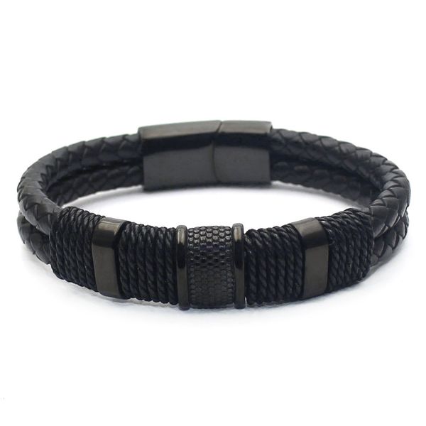 bangles bracelets jewelry leather bracelet men's versatile knitting personality inverted magnetic buckle gcd201, Black
bangles bracelets jewelry leather bracelet men's versatile knitting personality inverted magnetic buckle gcd201, Black