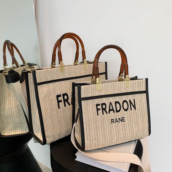 design jewelry new women's large capacity tote bag letter straw single shoulder diagonal bag
design jewelry new women's large capacity tote bag letter straw single shoulder diagonal bag
