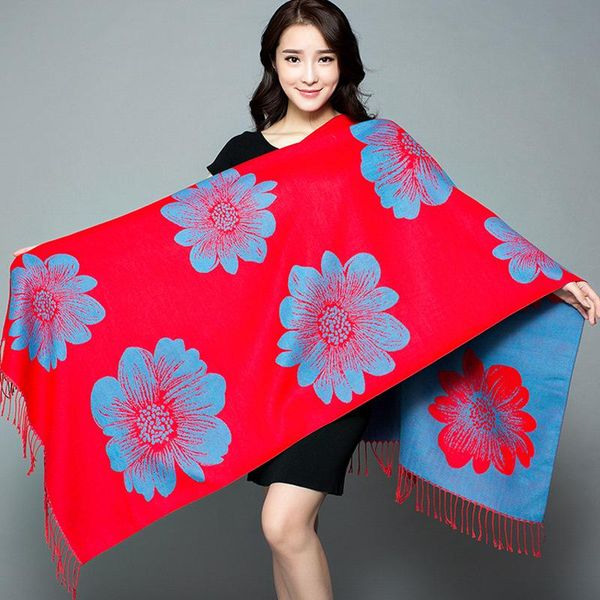 scarves women print scarf double-sided thick female wraps travel shawl cashmere pashmina ladies bufanda mujer, Blue;gray
scarves women print scarf double-sided thick female wraps travel shawl cashmere pashmina ladies bufanda mujer, Blue;gray