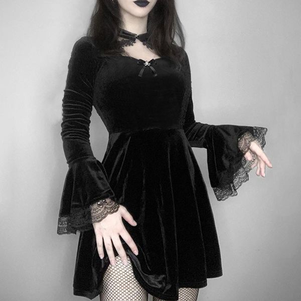 casual dresses high waist female gothic dress, autumn and winter fashion, solid color, with open lace, flare sleeve, round collar 61ya, Black;gray
casual dresses high waist female gothic dress, autumn and winter fashion, solid color, with open lace, flare sleeve, round collar 61ya, Black;gray
