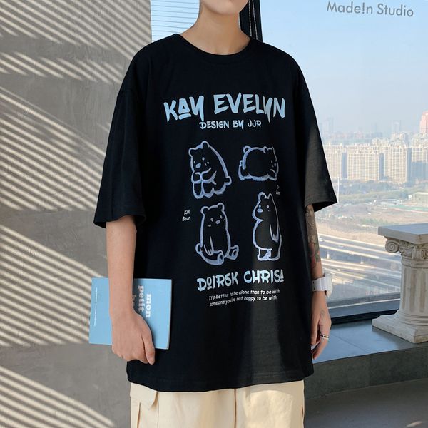 short sleeve t shirt for men's summer black tshirt tees classic brand fashion clothes plus size m-5xl o neck kg-197, White;black
short sleeve t shirt for men's summer black tshirt tees classic brand fashion clothes plus size m-5xl o neck kg-197, White;black