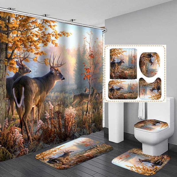 polyester autumn forest deer bathroom shower curtain bath mat toilet cover rug decor set toilet cover mat
polyester autumn forest deer bathroom shower curtain bath mat toilet cover rug decor set toilet cover mat