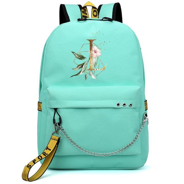 backpack green 26 letters women chain canvas student bookbag for girls school bags usb charging port laptravel bag
backpack green 26 letters women chain canvas student bookbag for girls school bags usb charging port laptravel bag