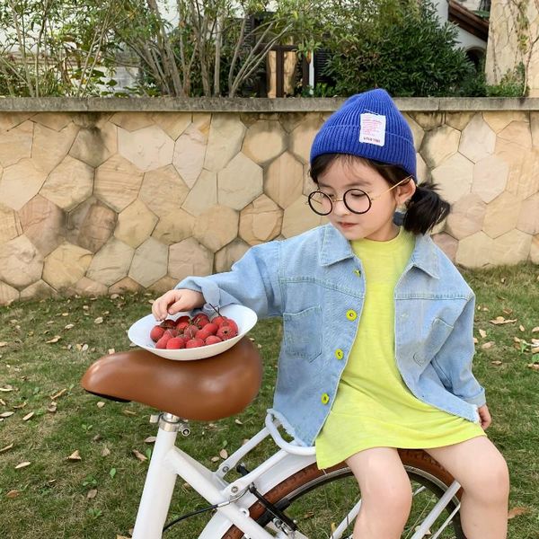 shirts spring arrival korean style cotton for fashion cool cute baby girls pure color casual loose all-match denim shirt coat, White;black
shirts spring arrival korean style cotton for fashion cool cute baby girls pure color casual loose all-match denim shirt coat, White;black