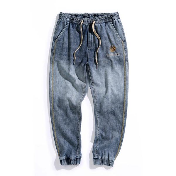 men's jeans jogger pants men faded blue elastic waist drawstring ankle length casual mens denim trousers fashion masculino
men's jeans jogger pants men faded blue elastic waist drawstring ankle length casual mens denim trousers fashion masculino