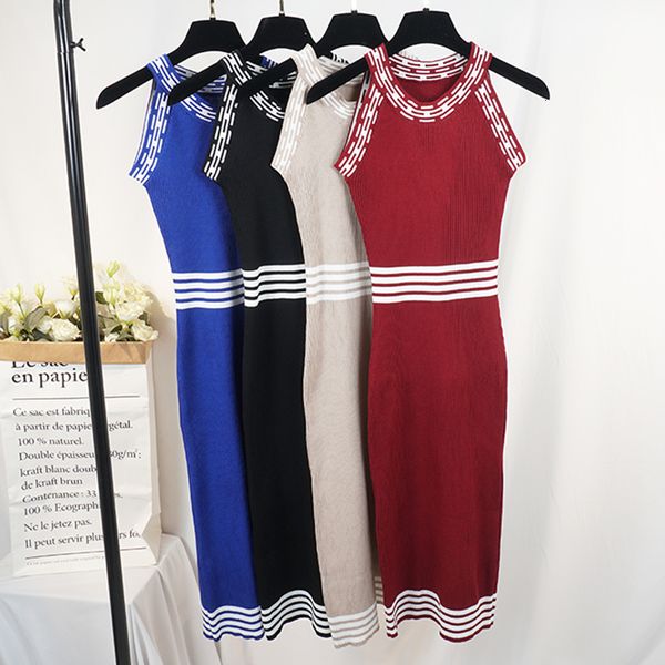 2021 new sleeveless knitted tank women knee length bodycon es summer slim ribbed robe femme sun midi c96 jjex, Black;gray
2021 new sleeveless knitted tank women knee length bodycon es summer slim ribbed robe femme sun midi c96 jjex, Black;gray