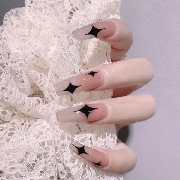 false nails 2021 24pcs four-pointed star nail patch sweet style glue type removable long paragraph manicure save time, Red;gold
false nails 2021 24pcs four-pointed star nail patch sweet style glue type removable long paragraph manicure save time, Red;gold