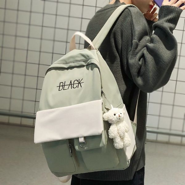 new student women cute backpack harajuku cotton fabric female fashion school bag girl luxury book kawaii backpack lady bag black 210303
new student women cute backpack harajuku cotton fabric female fashion school bag girl luxury book kawaii backpack lady bag black 210303
