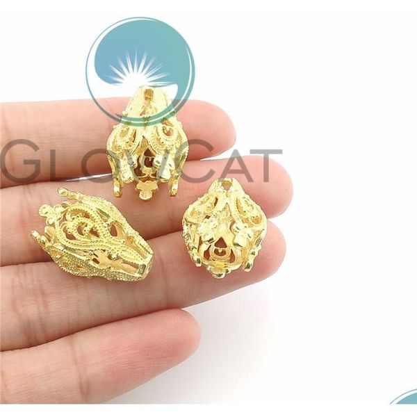 12x copper filigree metal hollow flower spacer beads end caps pendant diy charms connect jllgqm carshop2006, Silver
12x copper filigree metal hollow flower spacer beads end caps pendant diy charms connect jllgqm carshop2006, Silver