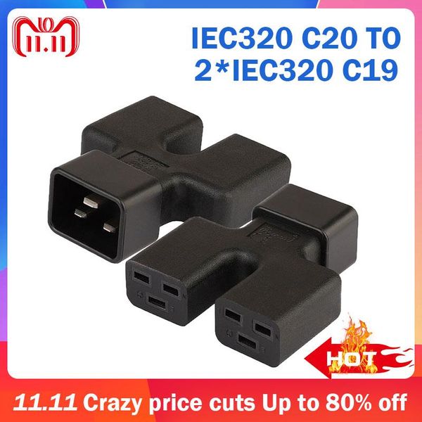 smart power plugs c20-2*c19 two in one iec320 c20 to 2*iec 320 c19 ac adapter rconnector converter male female socket conversion plug
smart power plugs c20-2*c19 two in one iec320 c20 to 2*iec 320 c19 ac adapter rconnector converter male female socket conversion plug