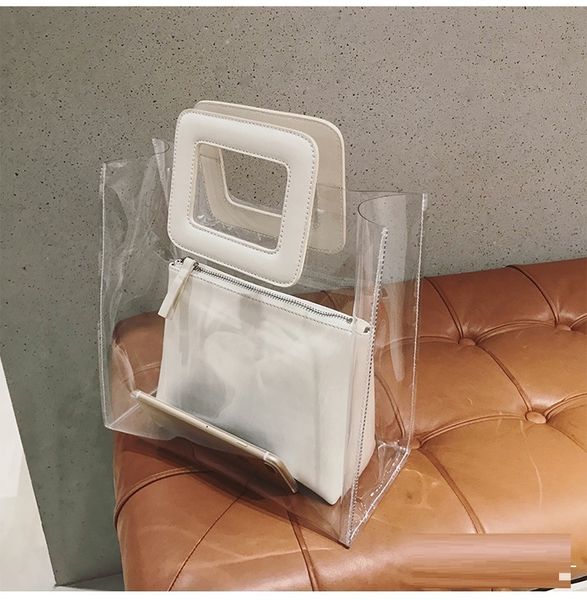 2020 new brand luxury kpop style summer women pvc beach waterproof transparent s fashion women's handbags composite bag female totes
2020 new brand luxury kpop style summer women pvc beach waterproof transparent s fashion women's handbags composite bag female totes